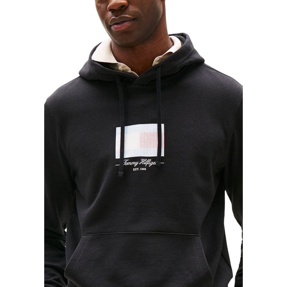 Gerecycled katoenen Hoodie — Zwart