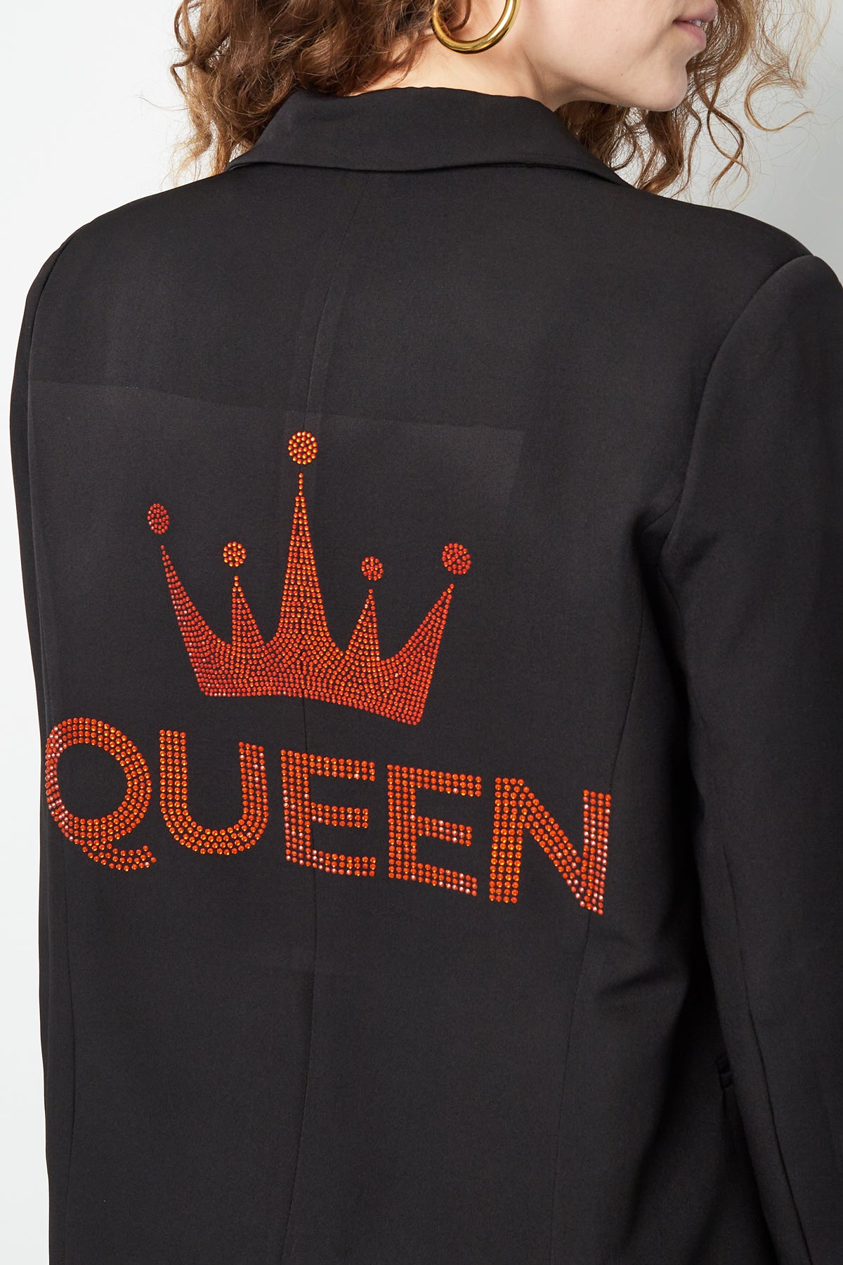 Polyester Women's Suit Blazer Crown Embroidery