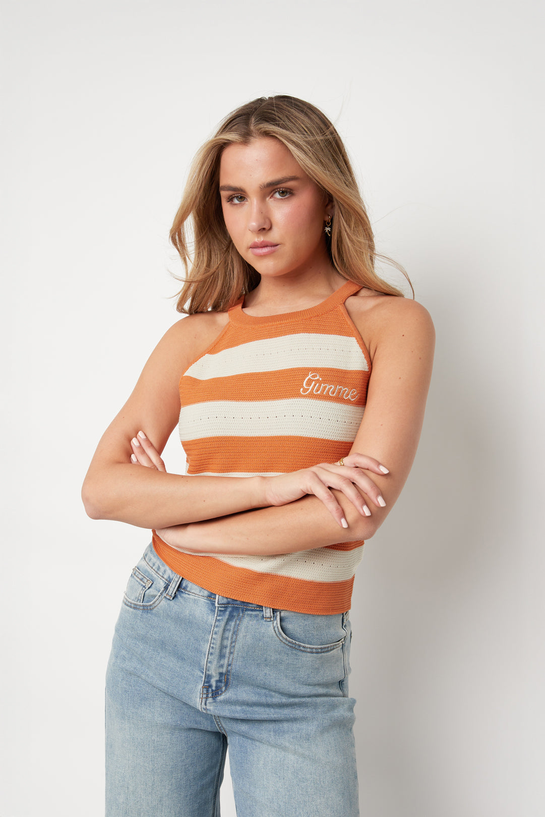 Human Cotton Knitted vest Stripes Casual Spring/Summer None Clothes