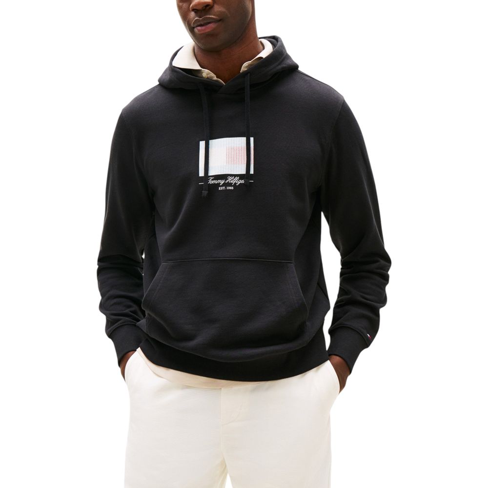 Gerecycled katoenen Hoodie — Zwart