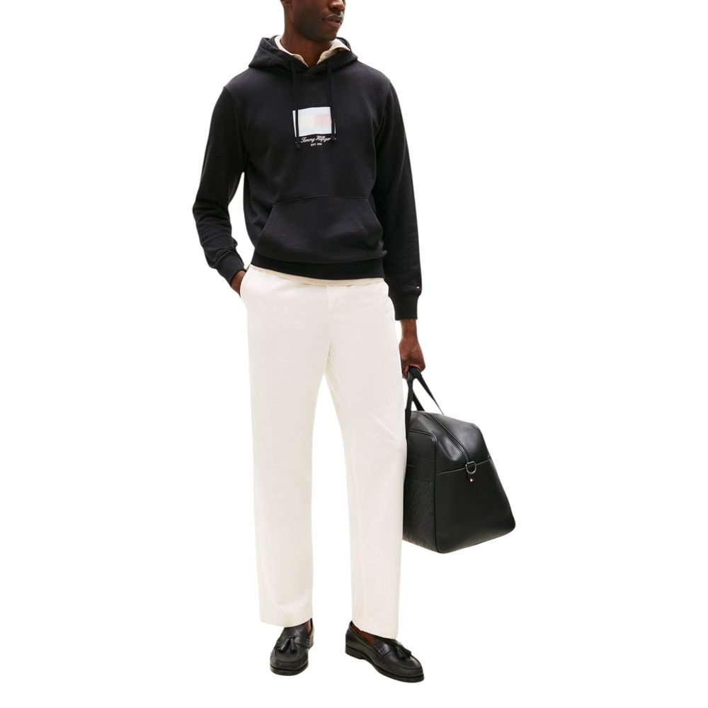 Gerecycled katoenen Hoodie — Zwart