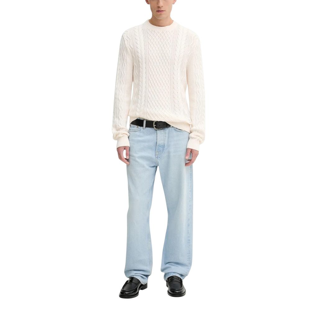 Gerecycled katoenen Jeans — Crème