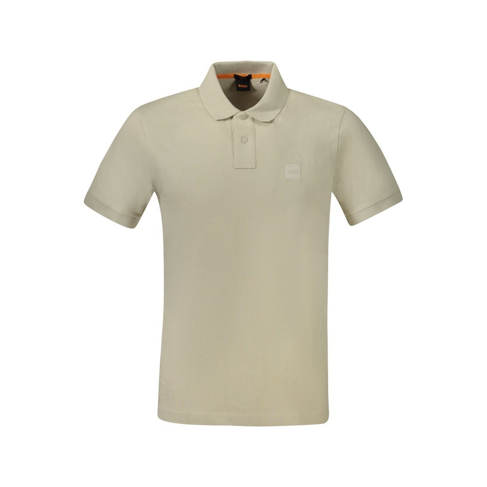Katoenen Poloshirt — Beige