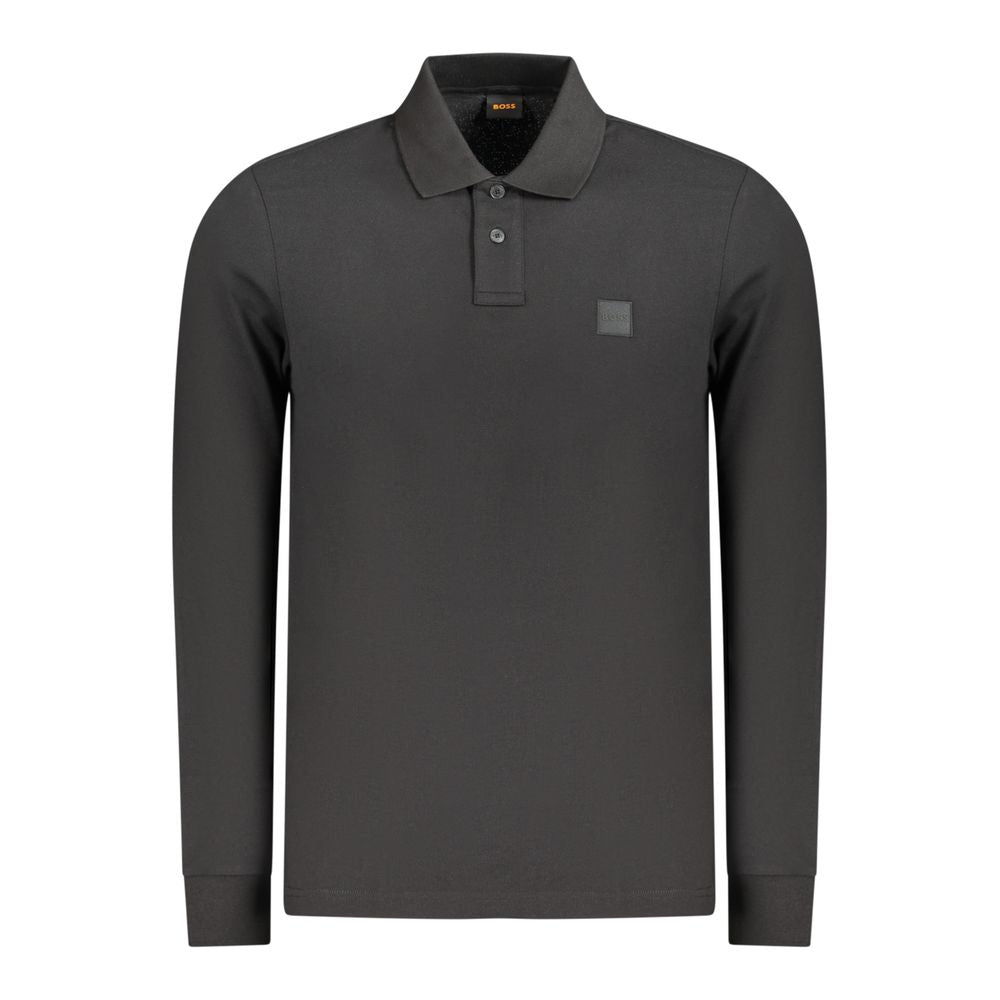 Katoenen Poloshirt — Zwart