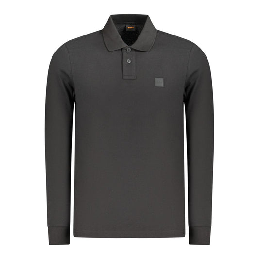Katoenen Poloshirt — Zwart