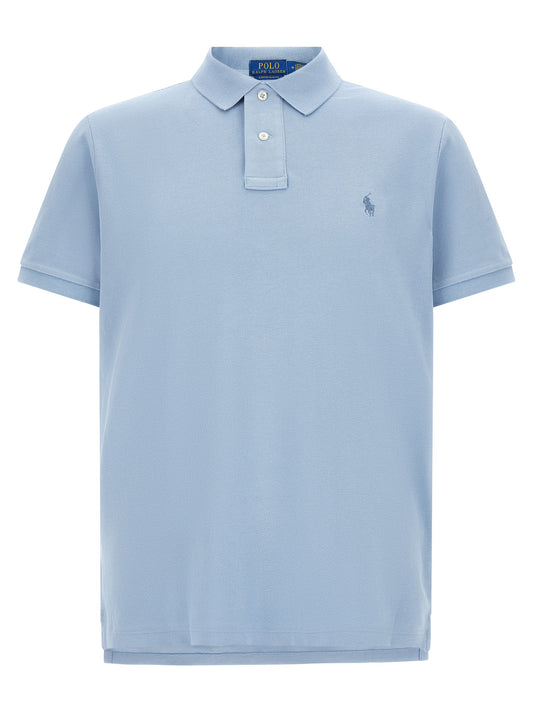 Katoenen Poloshirt — Lichtblauw