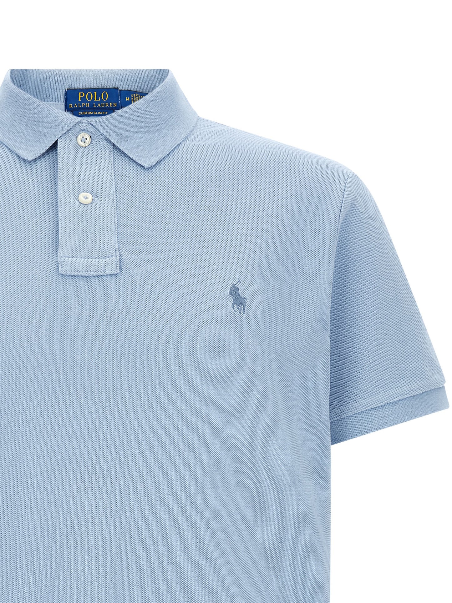 Katoenen Poloshirt — Lichtblauw
