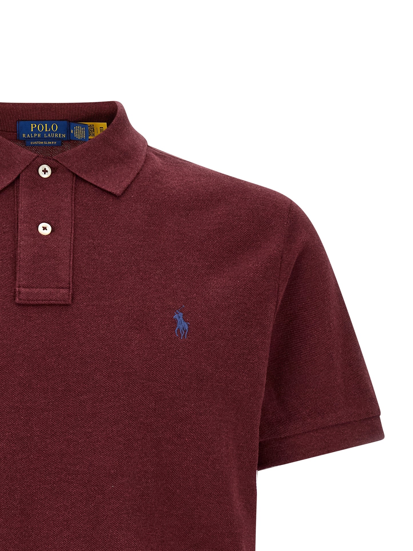 Katoenen Poloshirt — Bordeaux