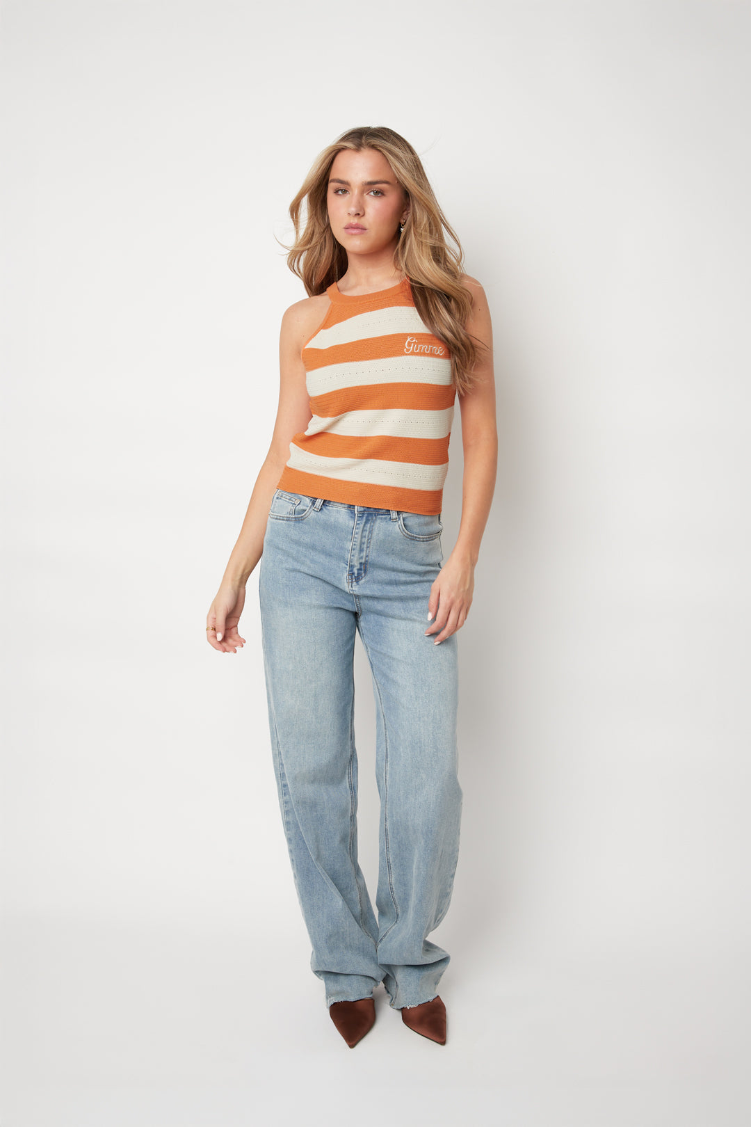 Human Cotton Knitted vest Stripes Casual Spring/Summer None Clothes