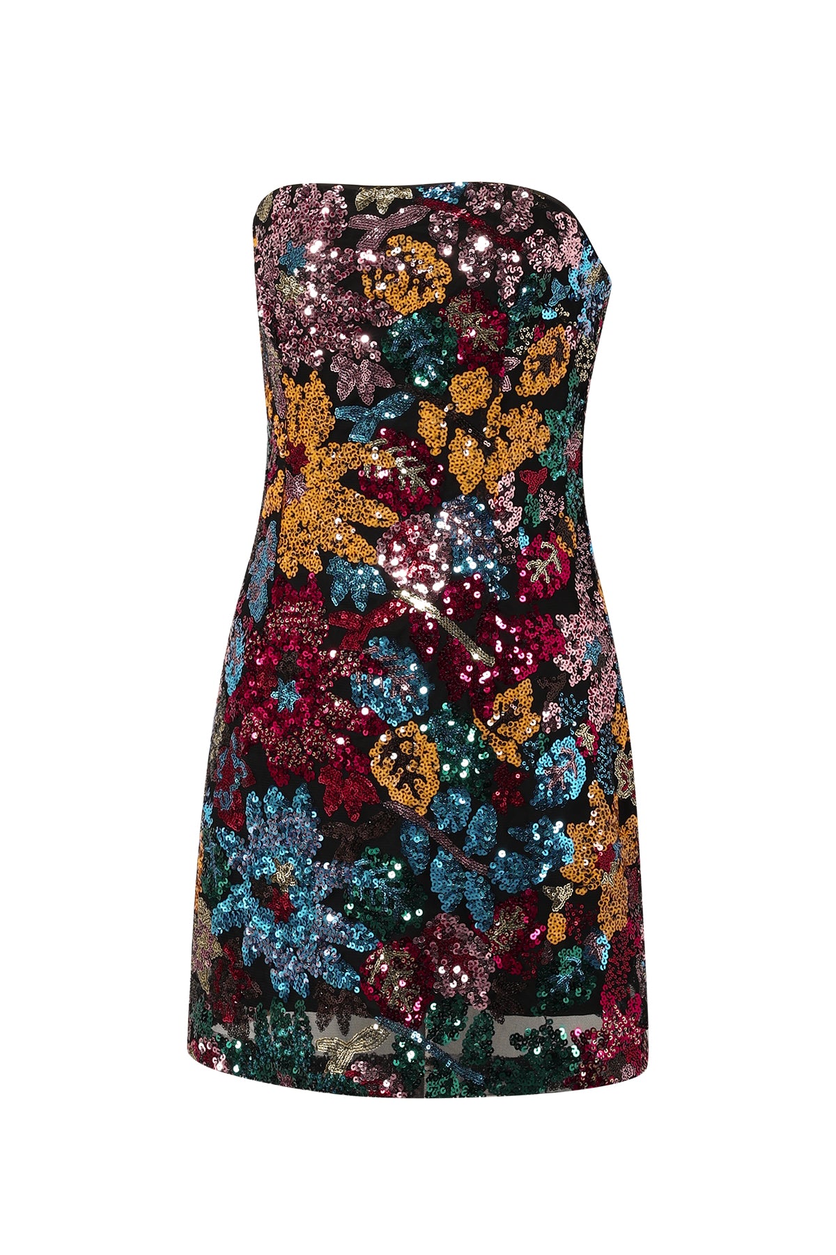 Tropical Night Strapless Dress