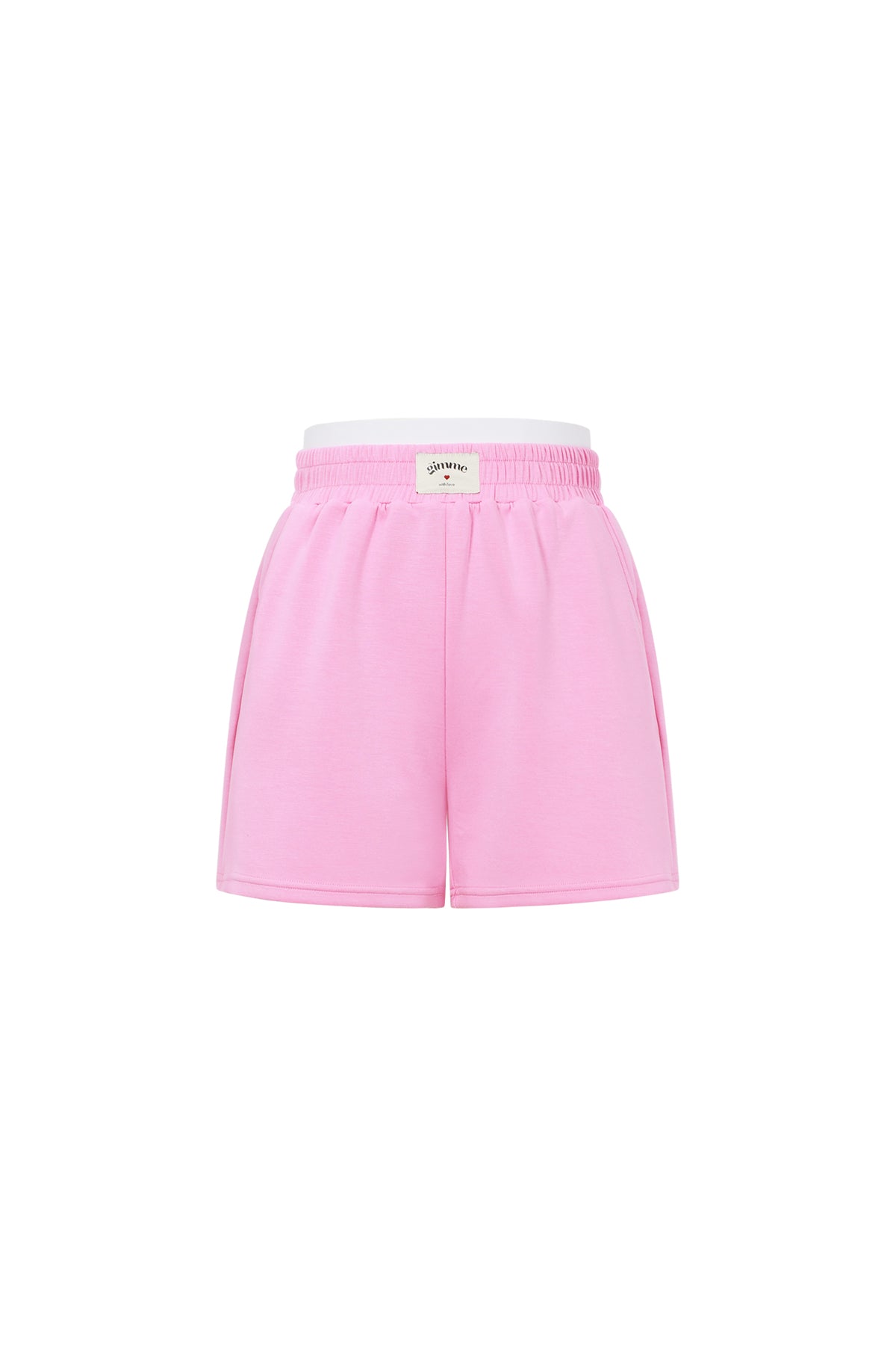 Knitted Polyester Fiber Women's Casual Shorts Sporty Solid Color