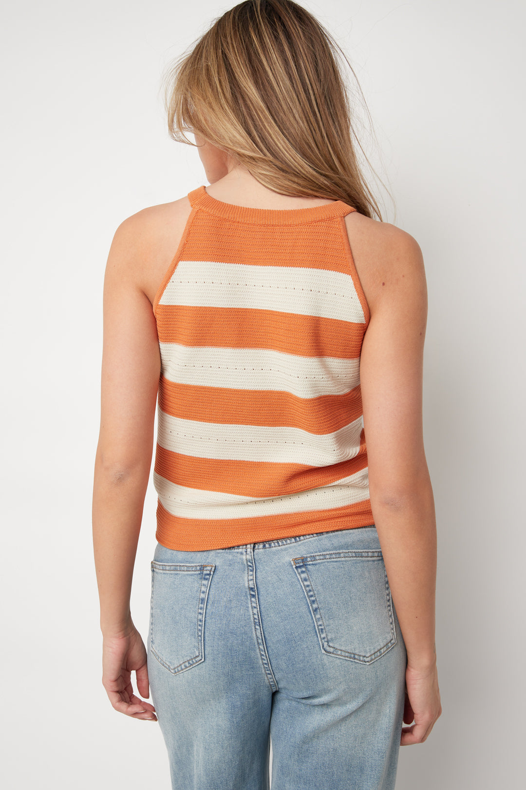 Human Cotton Knitted vest Stripes Casual Spring/Summer None Clothes