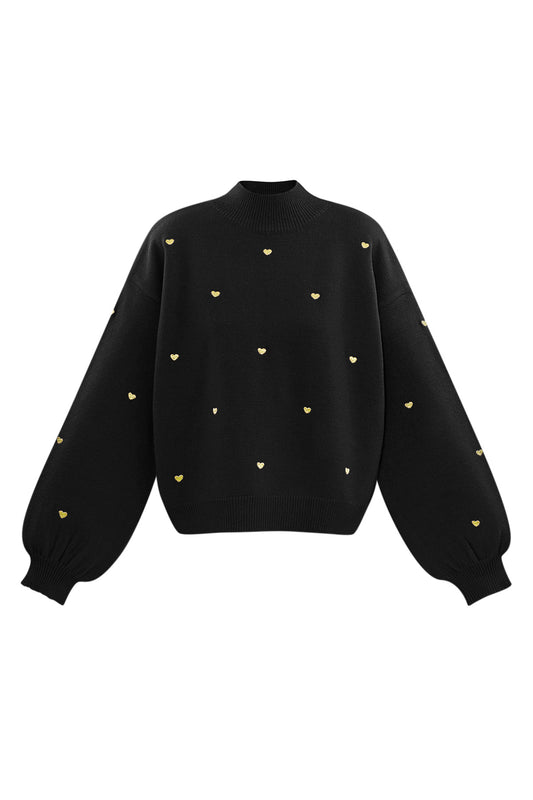 Acrylic Knit Sweater Casual Heart Pattern Fall/Winter