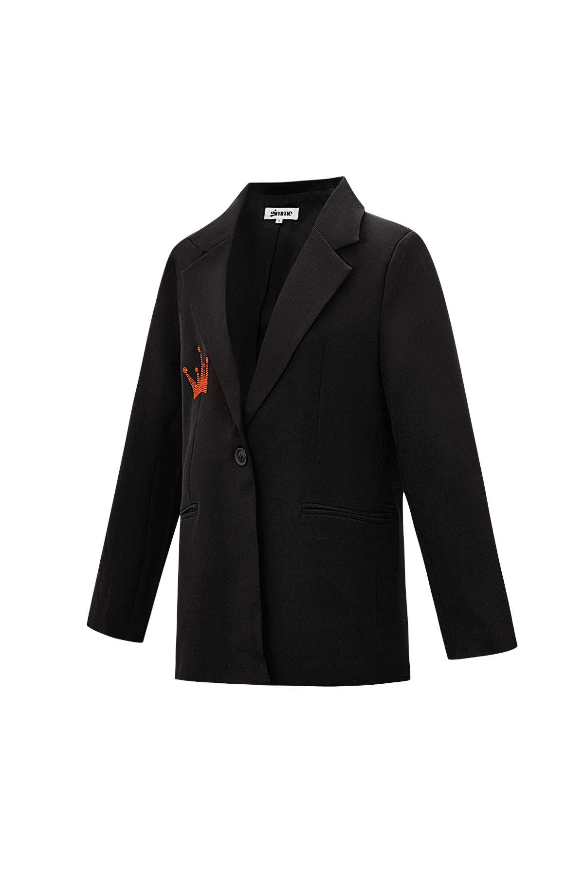 Polyester Women's Suit Blazer Crown Embroidery