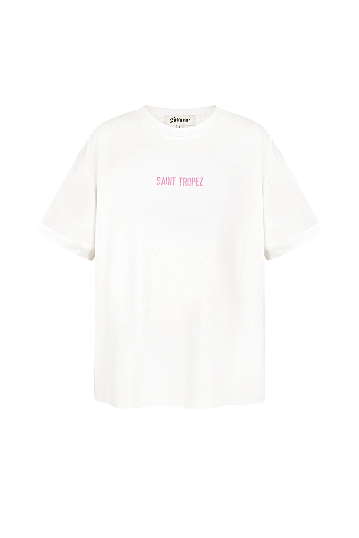 Cotton Women's T-shirt Oversized Saint Tropez Print