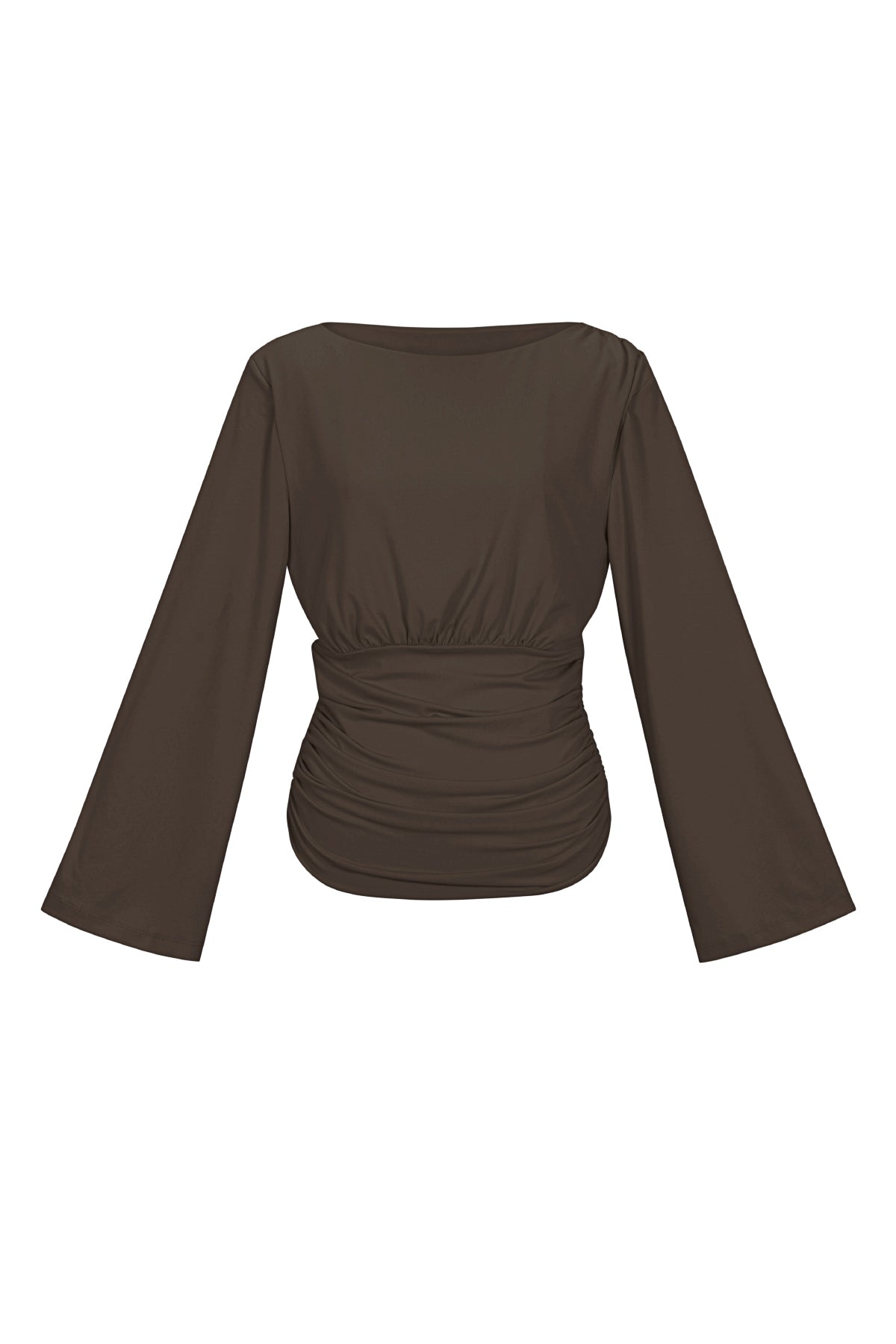 Polyester Fiber (Polyester) Long sleeve tops Solid Color Elegant All Fit  Clothes