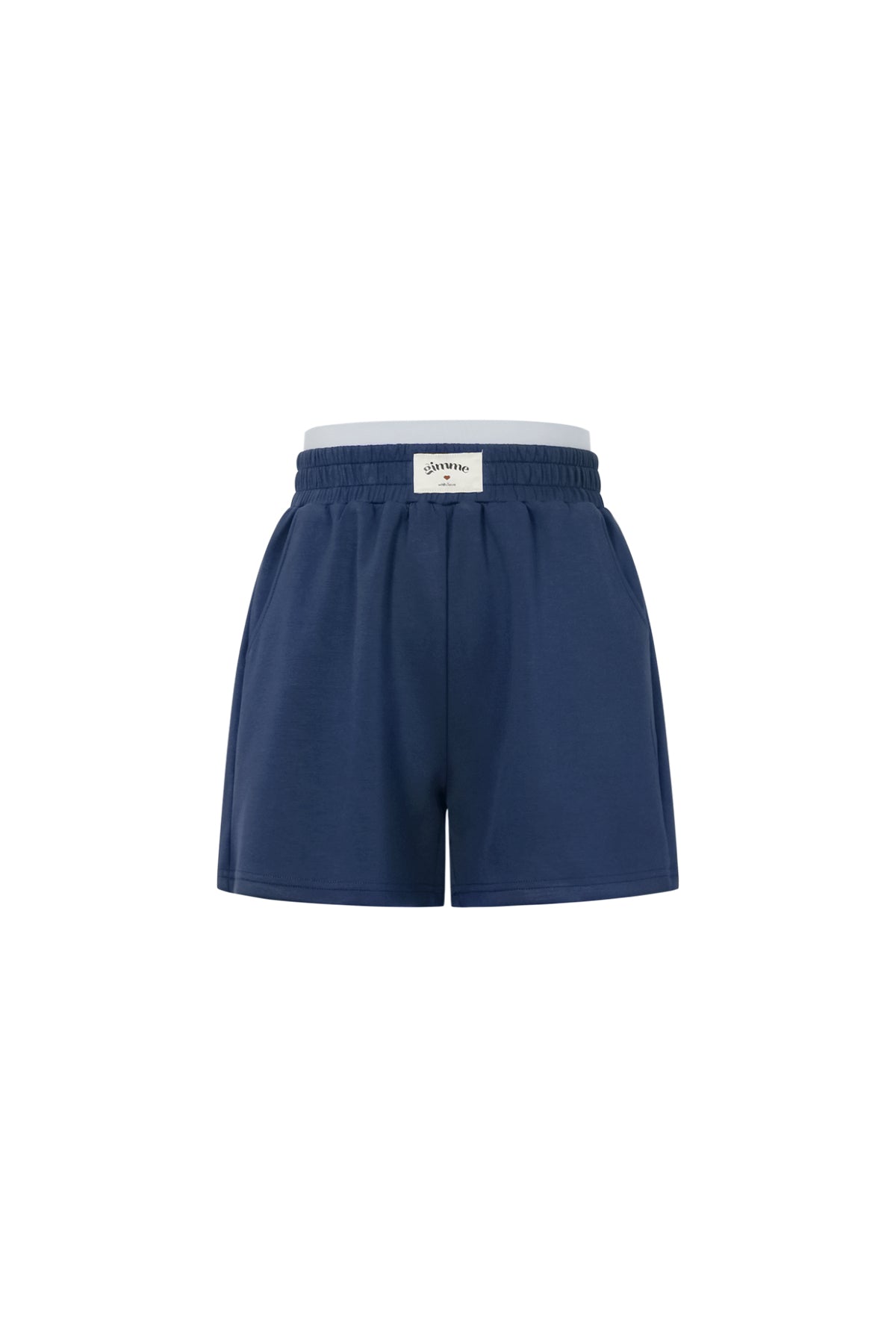 Knitted Polyester Fiber Women's Casual Shorts Sporty Solid Color