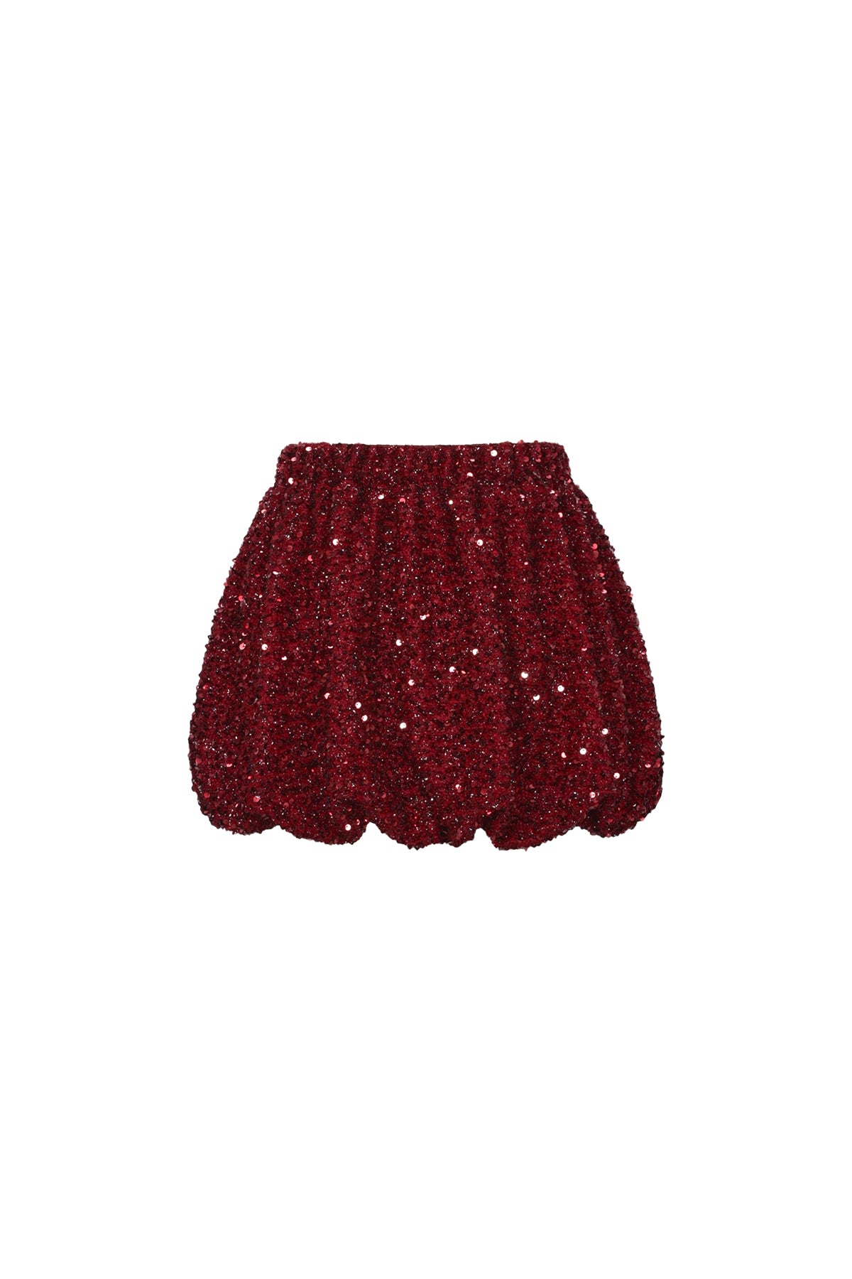 Woven Polyester Fiber Women's Mini Skirt Elegant Sequins