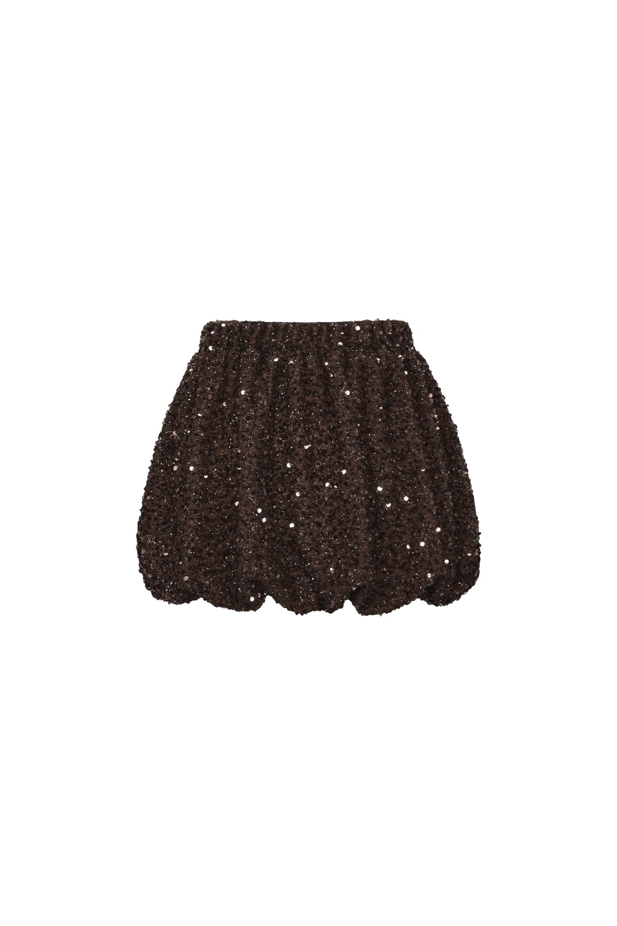 Woven Polyester Fiber Women's Mini Skirt Elegant Sequins