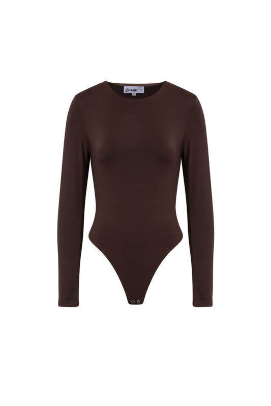 Knitted Nylon Shapewear Bodysuit Basic Solid Color