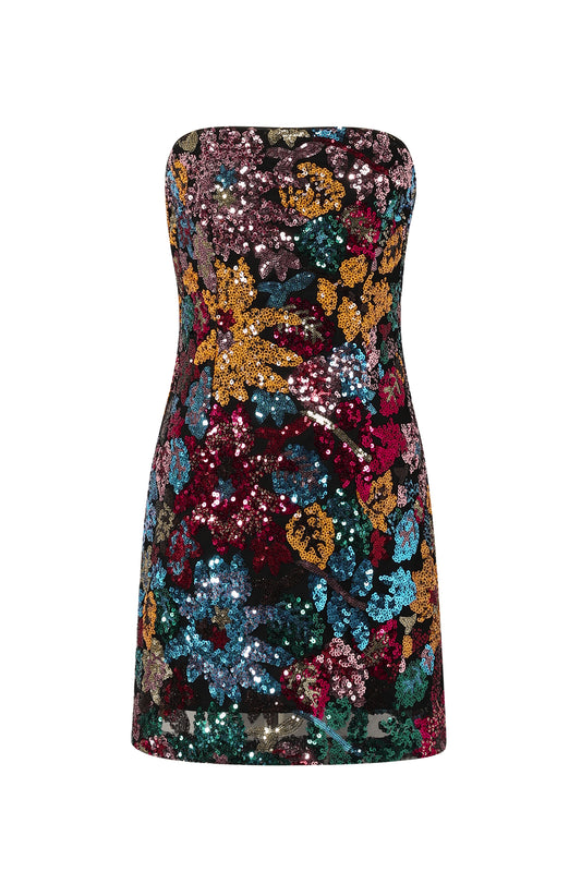 Tropical Night Strapless Dress