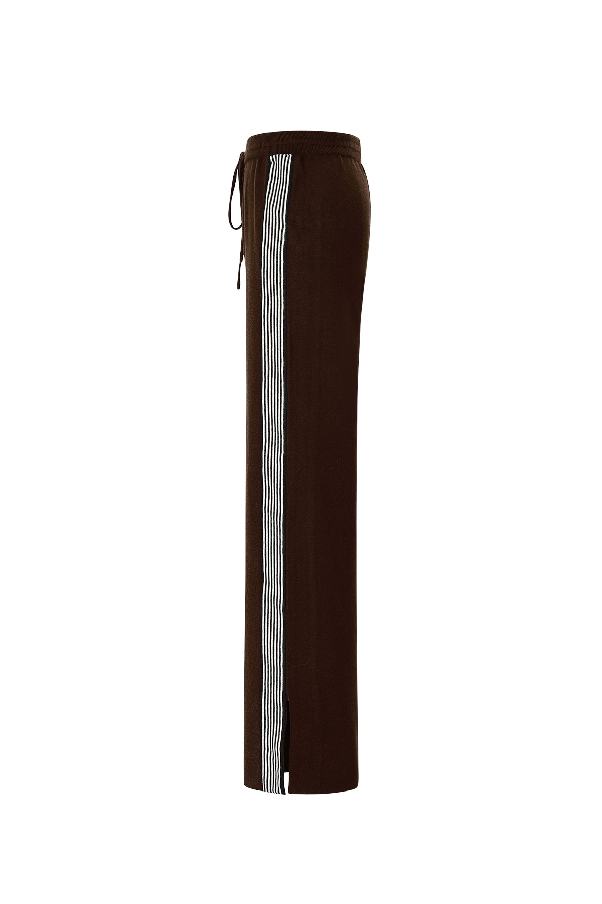 Knitted trousers with stripes